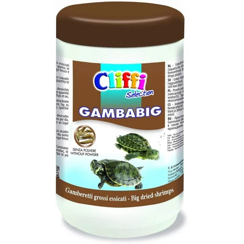 Chemi-vit Cliffi Gambabig Shrimp - Eenvoudig voer voor grote sierwaterschildpadden, 130 g