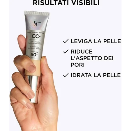 It Cosmetics CC+ Full Coverage Cream LSF 50+ – Flüssige Foundation – Hell