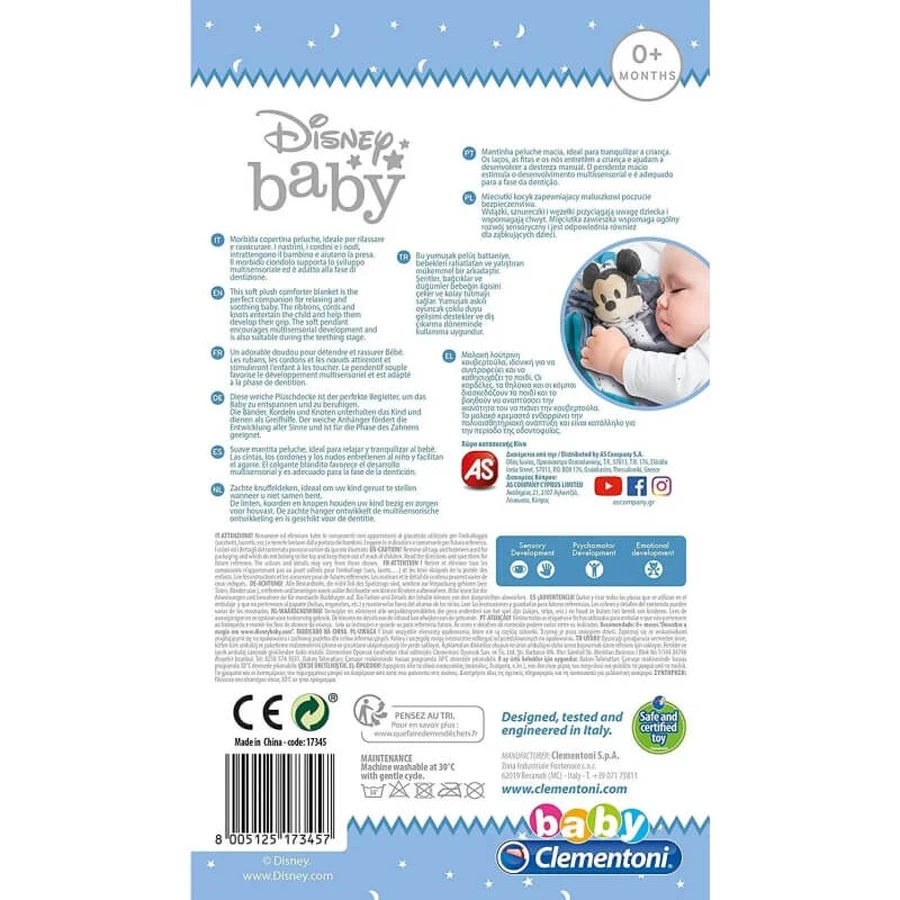 Clementoni Baby Mickey - Soft Doudou Blanket
