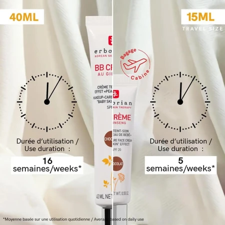 Erborian Ginseng BB Cream - Koreaanse getinte vochtinbrengende crème SPF 20, 40 ml - Doré