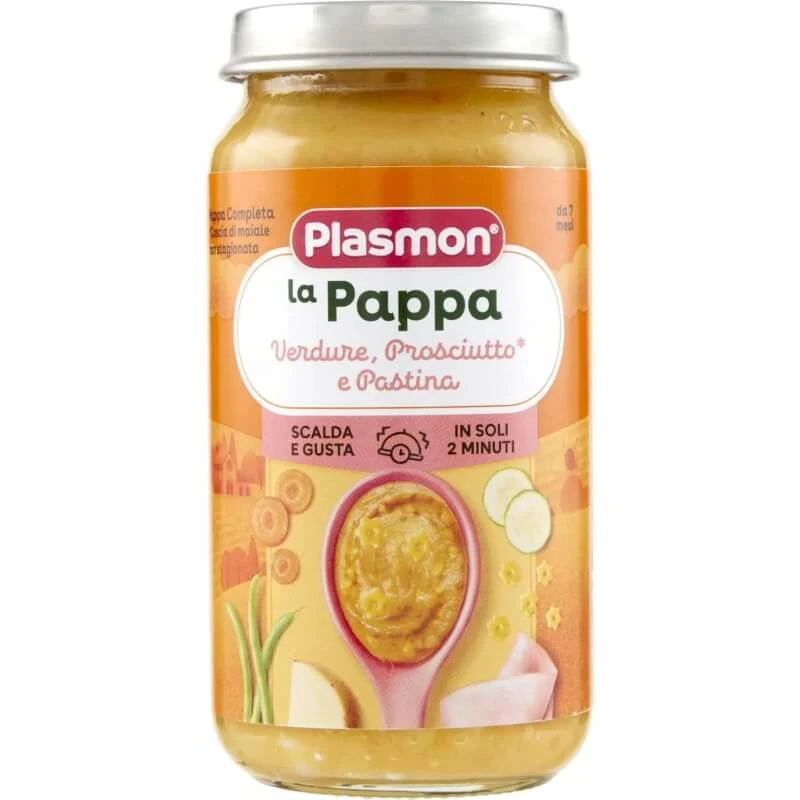 Plasmon babyvoeding - Groenten, ham en kleine pasta, 200 g