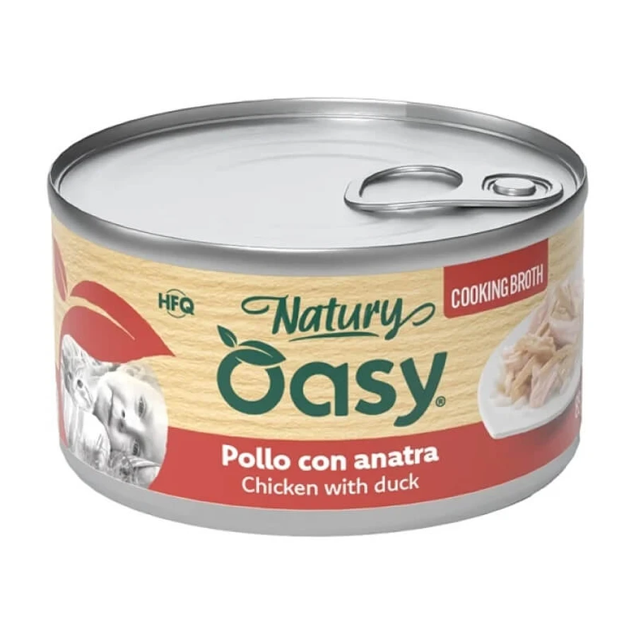 Oasy Wet Cat Natury Chicken with Duck - Wet Food for Adult Cats, 85 g