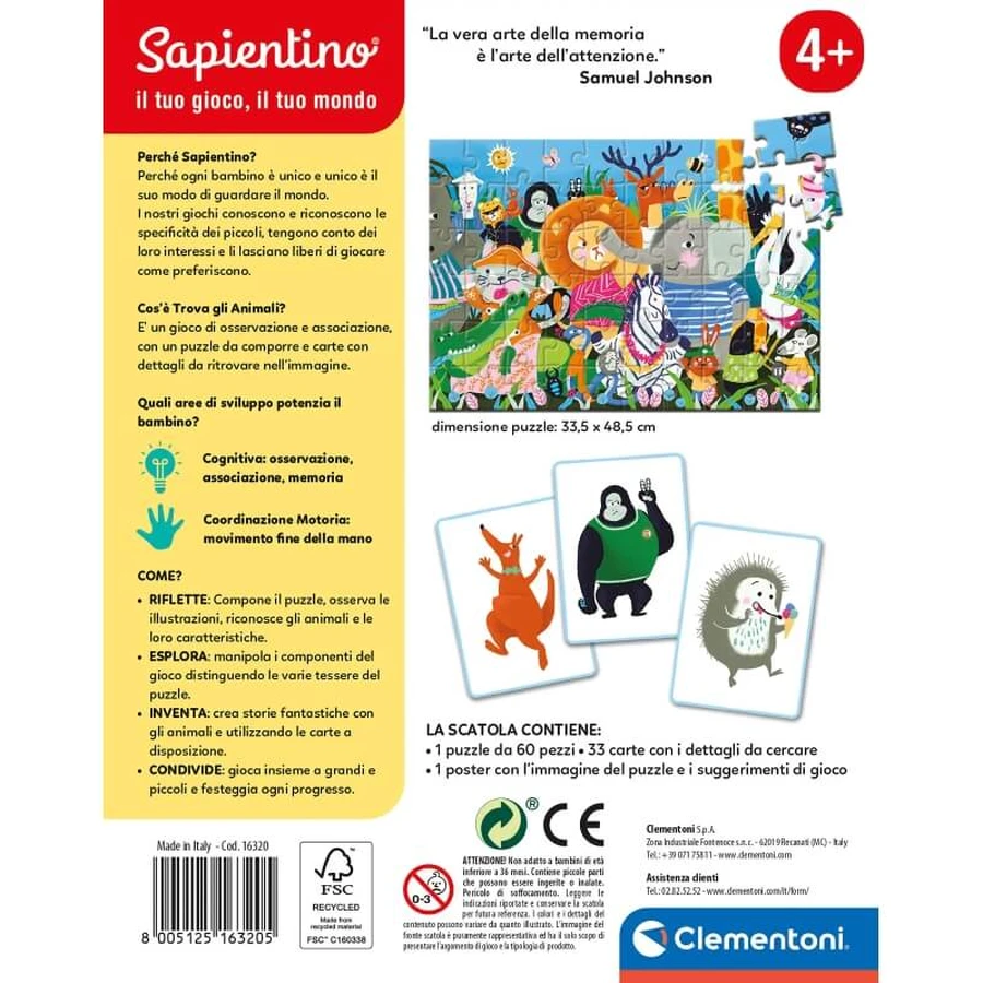 Clementoni Sapientino: Zoek de dieren - Educatief spel