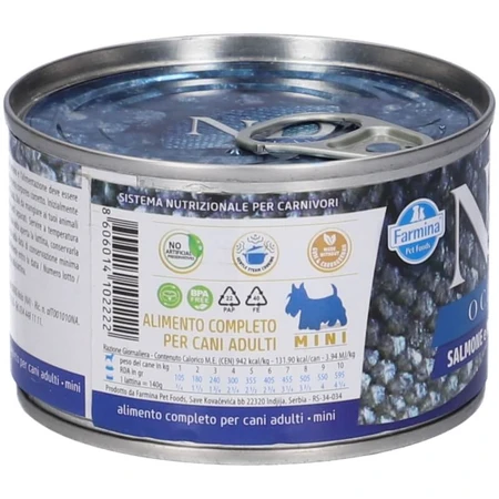 Farmina N&amp;d Ocean Adult Mini Zalm en Kabeljauw - Compleet voer voor kleine volwassen honden, 140 g