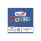 Dopla Colors - 50 servilletas de colores, 33 x 33 cm - azul