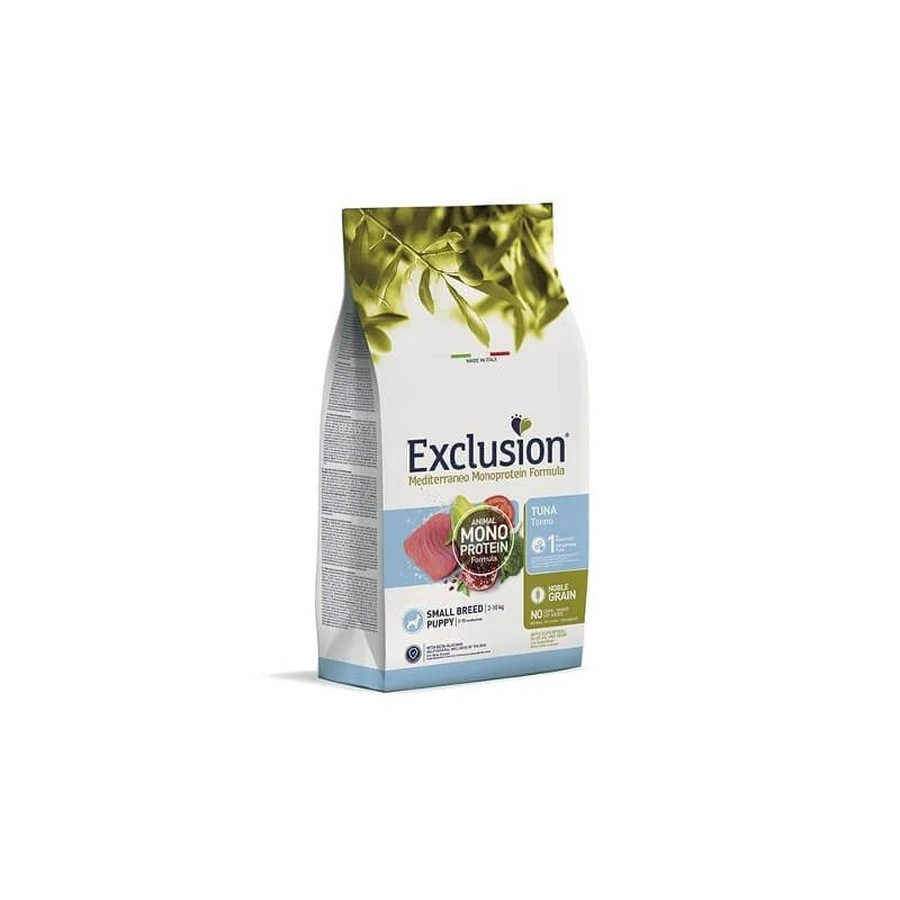 Exclusion Mediterraneo Noble Grain Puppy Small Breed Tuna - Complete Food for Small-Breed Puppies, 500 g