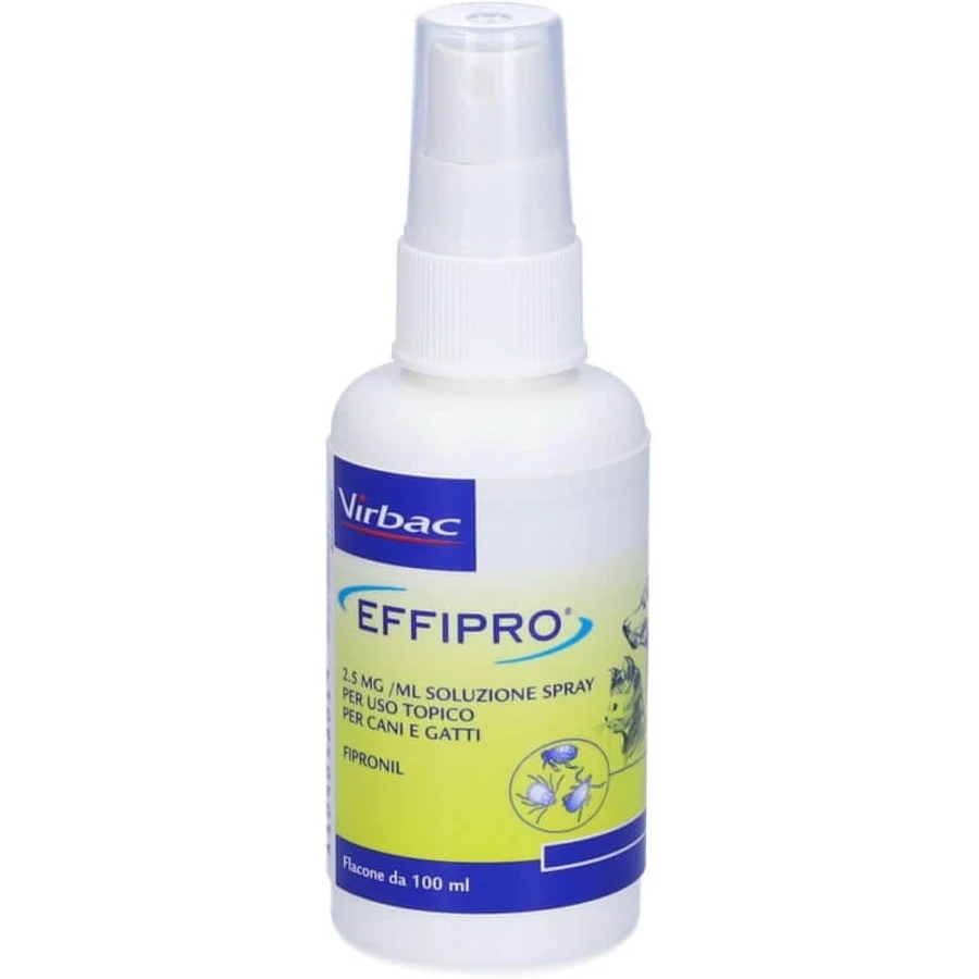 Virbac Effipro - Fipronil-antiparasitaire spray voor honden en katten, 100 ml