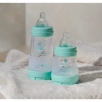 Mam Easy Start Anti-Colic - Babyfles voor 0 maanden en ouder met siliconen speen, 130 ml, lichtblauw