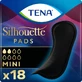 Tena Silhouette Noir - 18 minivlokken voor urine-incontinentie