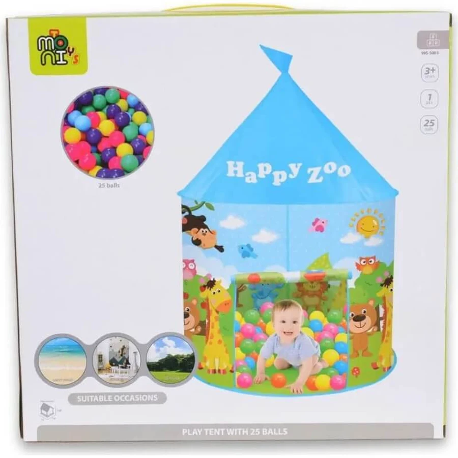 Moni Trade Castle Tent - Spel met 25 gekleurde ballen