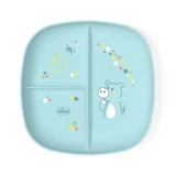 Chicco Portioned Plate - Light Blue 3-Compartment Plate, 12 months+