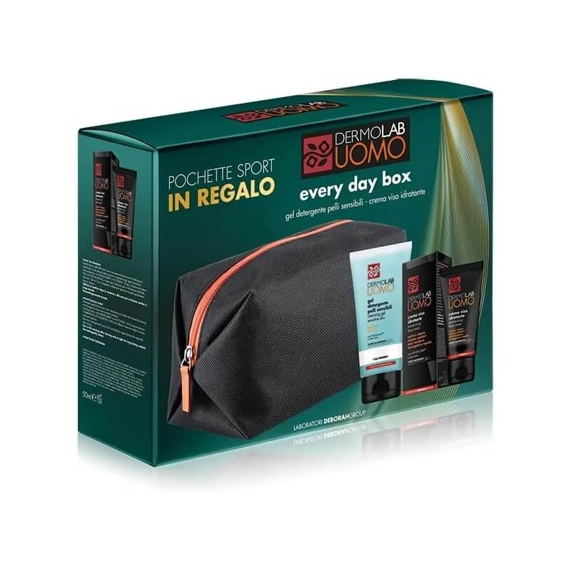 Deborah Uomo - Everyday Box met 150 ml gezichtsreinigingsgel + 50 ml vochtinbrengende crème + etui