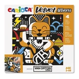 Carioca Velvet Artworks – 4 Malvorlagen auf Samt von Van Orton Design Art