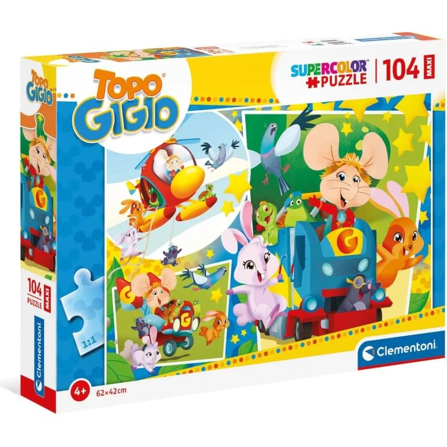 Clementoni Topo Gigio-puzzel, 104 stukjes, 62 x 42 cm