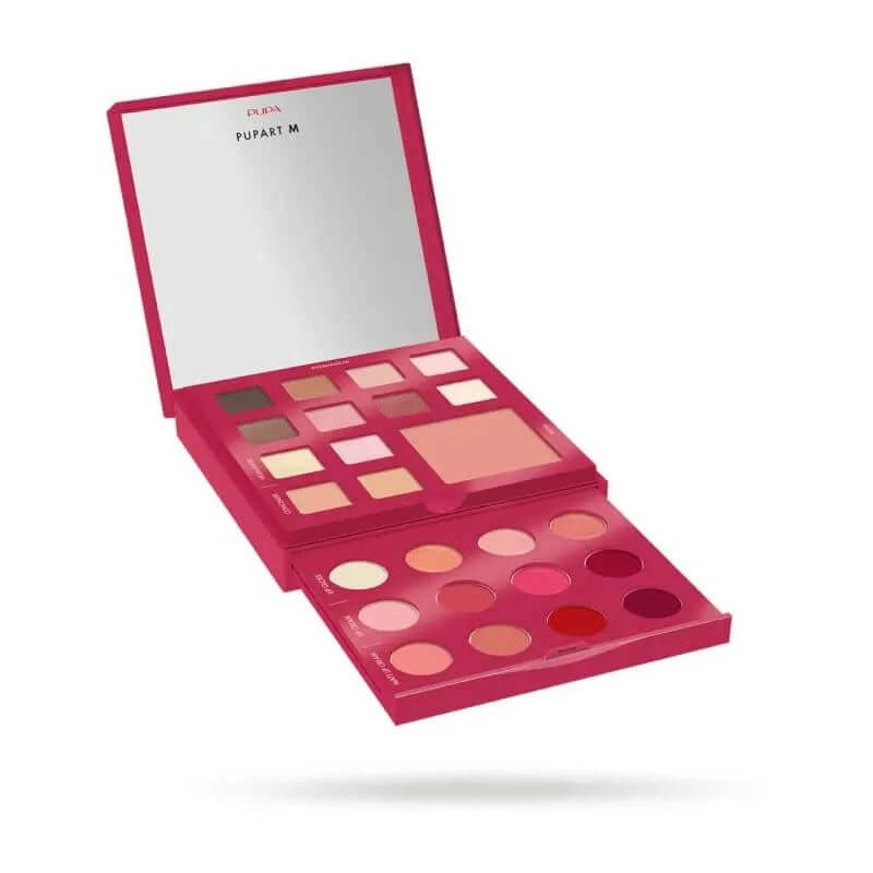 Pupa m - Make-uppalet voor gezicht, ogen en lippen, nr. 003 Burgundy