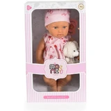 Moni Trade Moni Doll with Teddy Bear and Pink Dress, 30 cm
