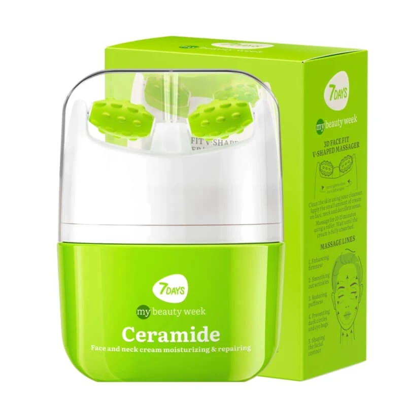 7days Ceramide - Hydraterende en verstevigende gezichtscrème met massagetoestel, 40 ml