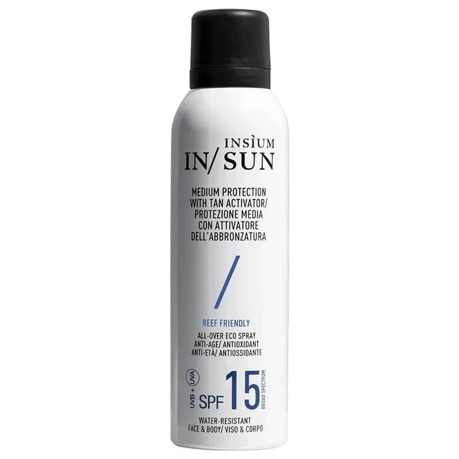 Insium Crema solare 15 spf spray in/sun dell'abbronzatura protezione media 150 ml