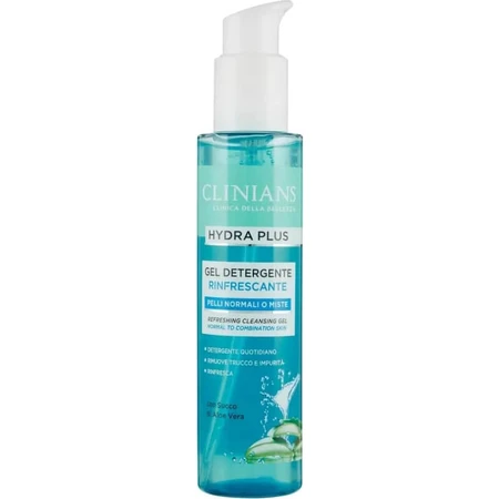 Clinians Hydra Plus - Refreshing Cleansing Gel for Normal and Combination Skin, 150 ml