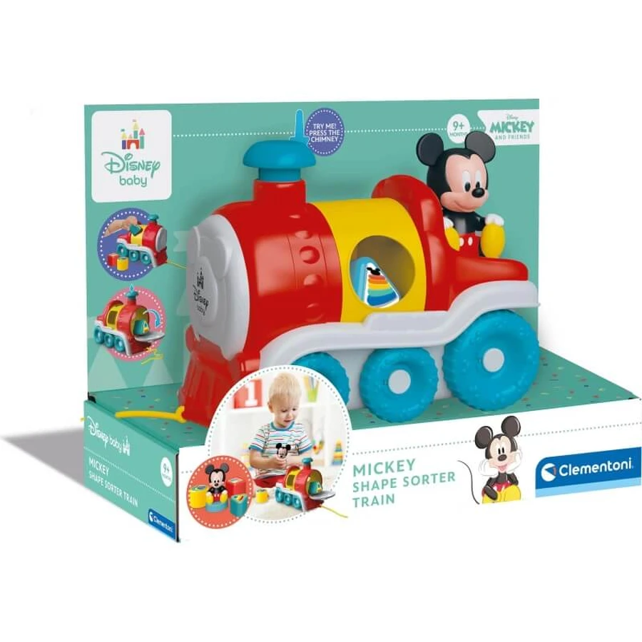 Clementoni Disney baby – Mickey, trenuleț cu forme