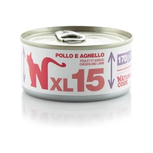 Natural Code XL 15 Chicken and Lamb - Complementary Food for Adult Cats, 170 g