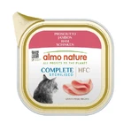 Almo Nature HFC Sterilized Complete Prosciutto - Aliment complet humide pour chats stérilisés, 85 g