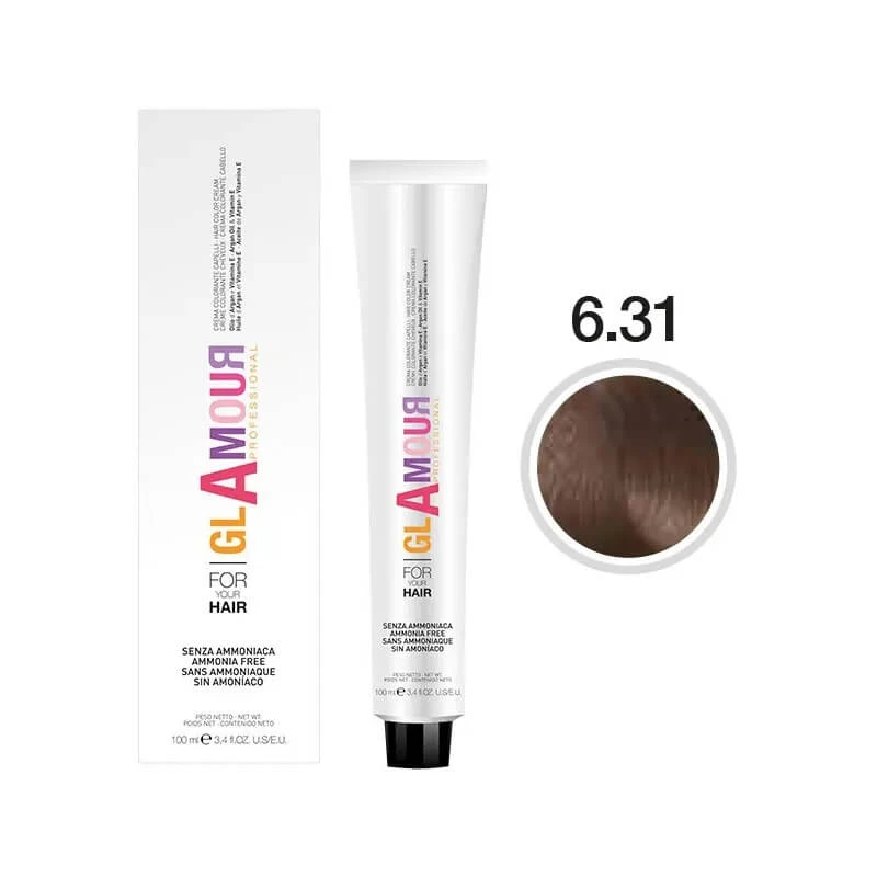 Glamour ammoniakvrije haarkleurcrème - Haarkleurcrème nr. 6.31 Hazelnut