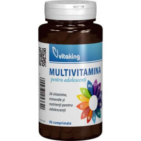 Multivitamine avec minéraux pour adolescents 90 cpr, Vitaking 