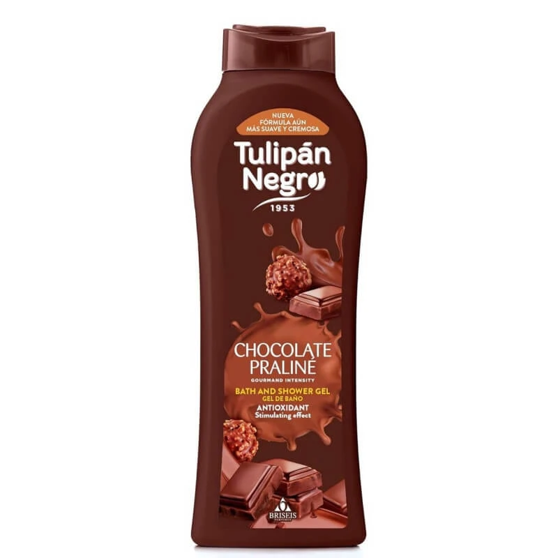 Tulipan Negro Chocoladepraline – Antioxidant, stimulerende en voedende douchegel met cacao, 650 ml