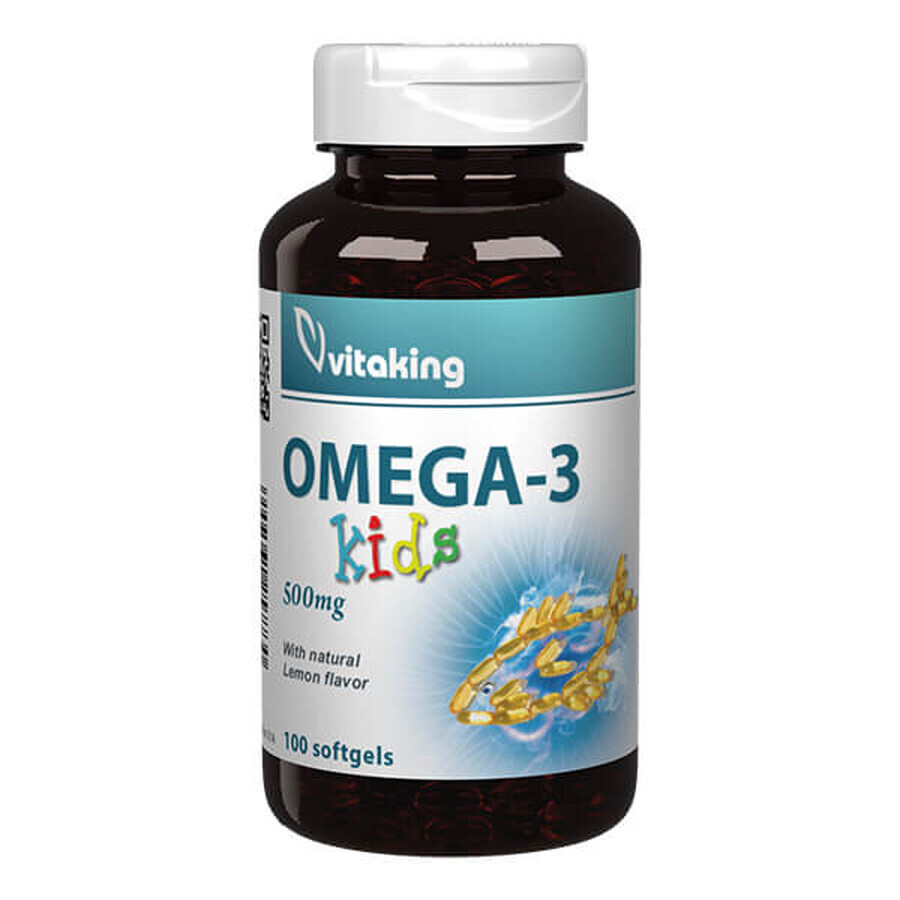 Omega 3 natural copii 100 cps gelatinoase, Vitaking 