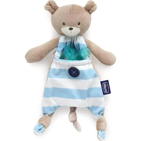 Chicco Pocket Friend - Porte-tétine Buddy bleu clair
