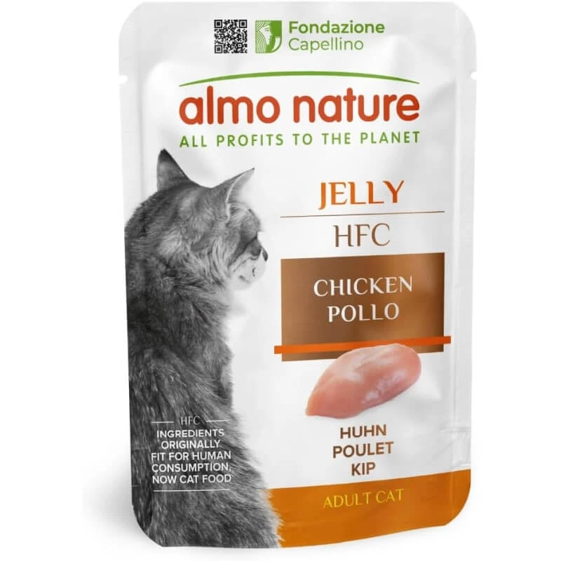 Almo Nature HFC Kipgelei - Aanvullend natvoer voor katten, 55 g