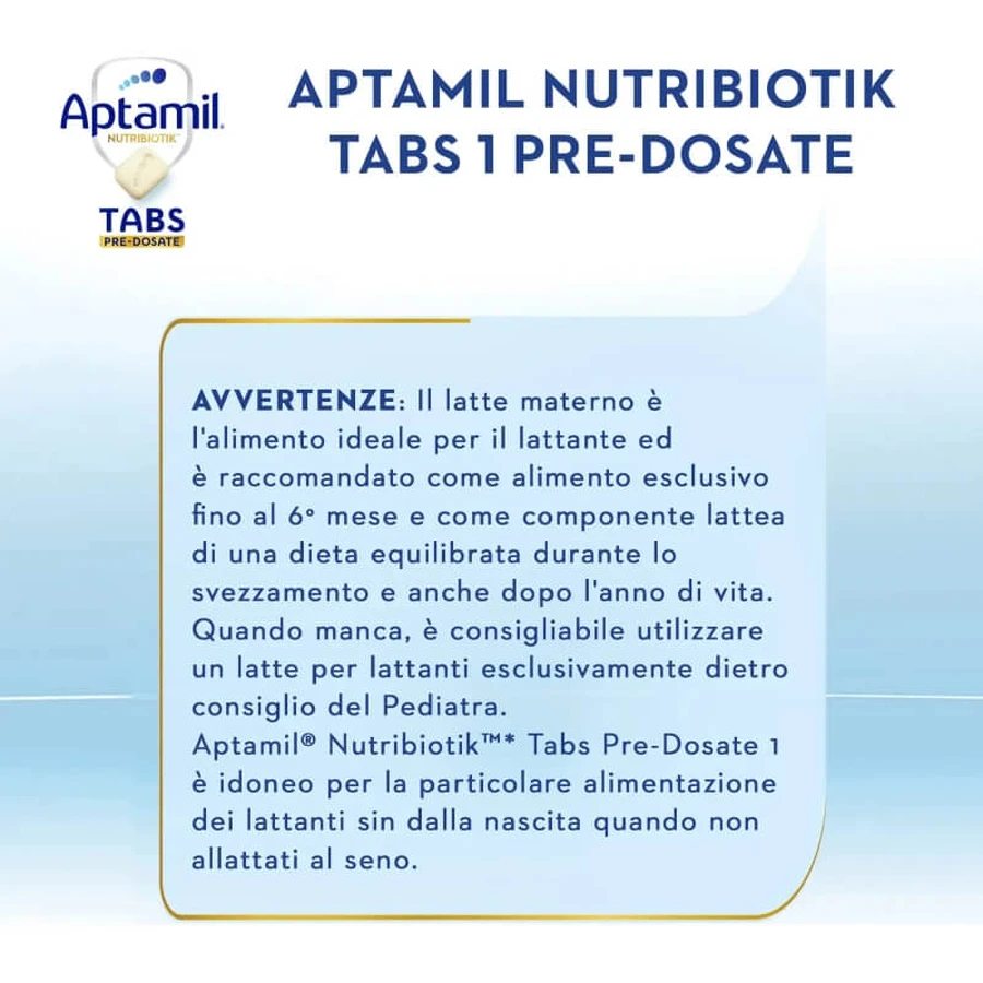 Aptamil Nutribiotik tabs 1 – lapte pentru nou-născuți 0-6 luni, 21 pliculețe