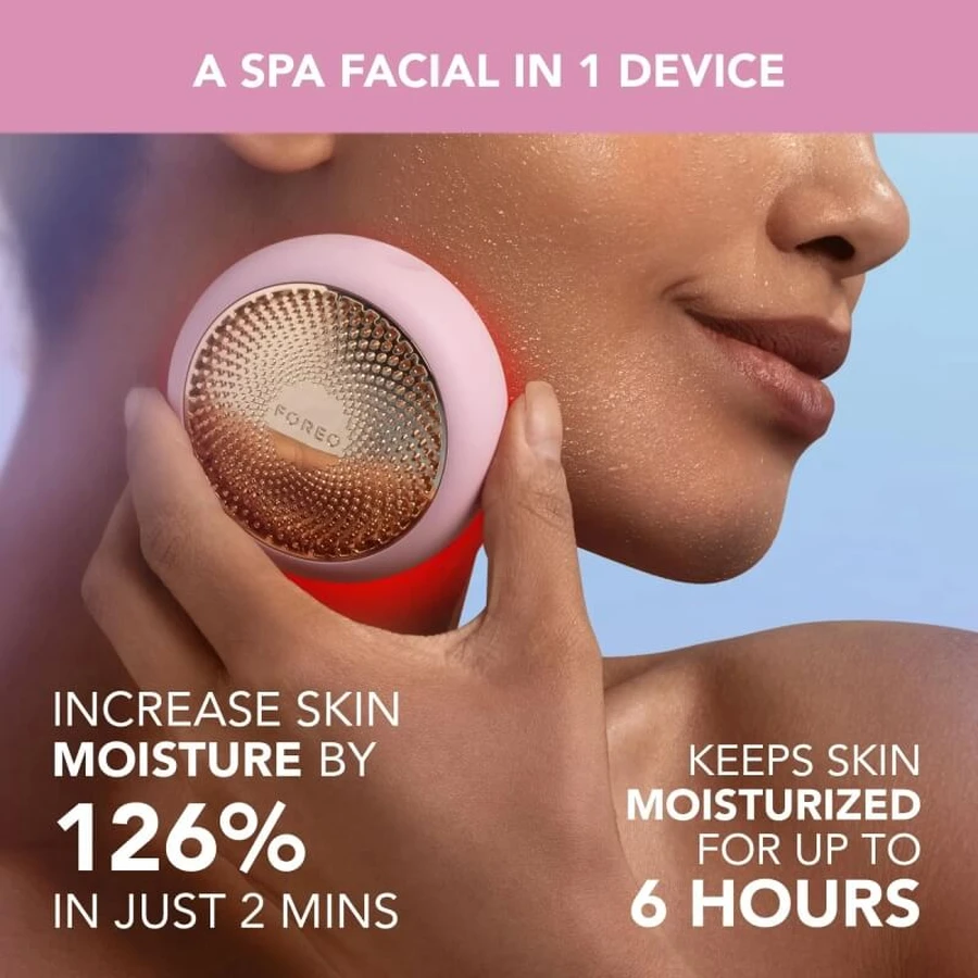 Foreo UFO 3 - Appareil 5-en-1 pour une hydratation profonde du visage - rose perle
