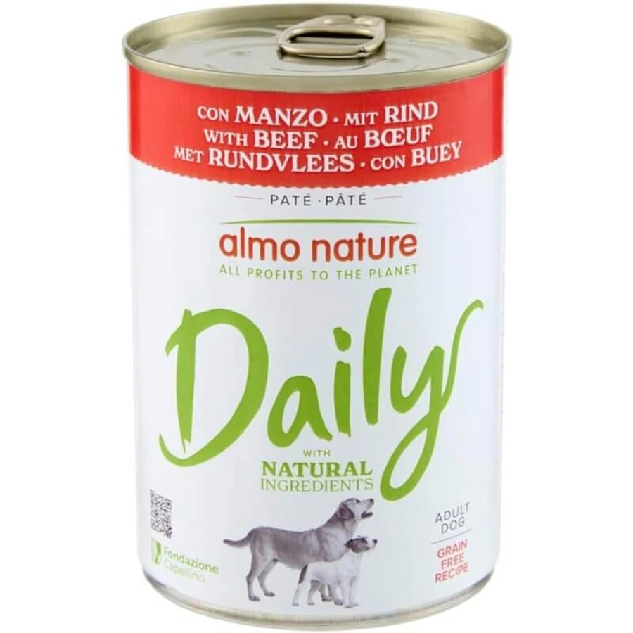 Almo Nature Daily Menu Beef - Wet Food for Adult Dogs, 400 g