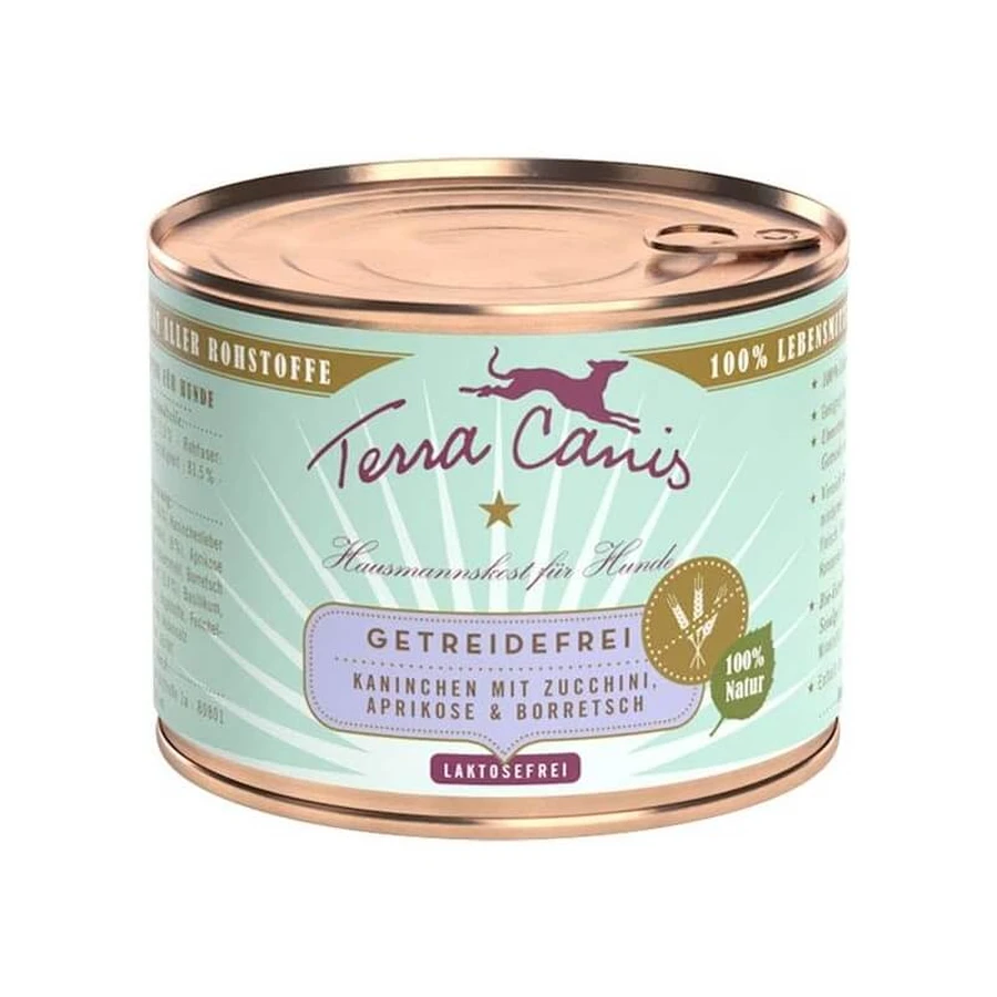Terra canis Grain-free cu iepure – hrană umedă completă pentru câini adulți cu greutate normală, 200 gr