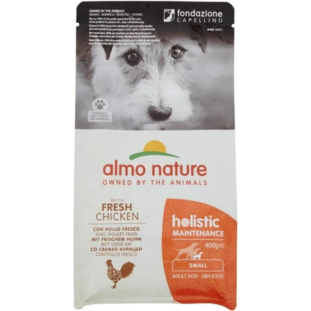 Almo Nature Holistic Maintenance Small Chicken – Alleinfuttermittel für kleine erwachsene Hunde, 400 g