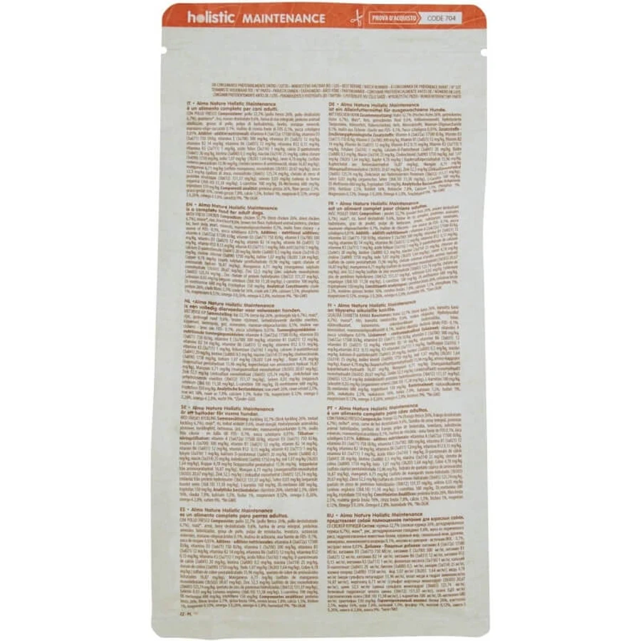 Almo Nature Holistic Maintenance Small Chicken – Alleinfuttermittel für kleine erwachsene Hunde, 400 g