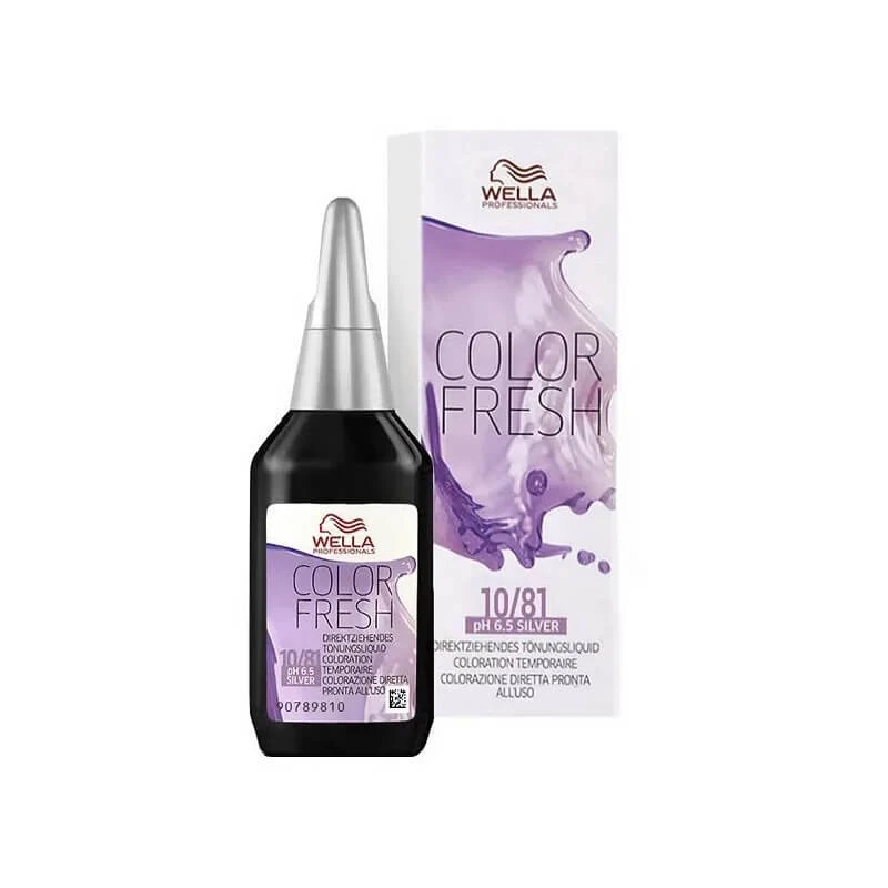 Wella Color Fresh nr. 10/81 Ash Pearl Platinum Blonde - Gebruiksklare directe haarkleuring, 75 ml