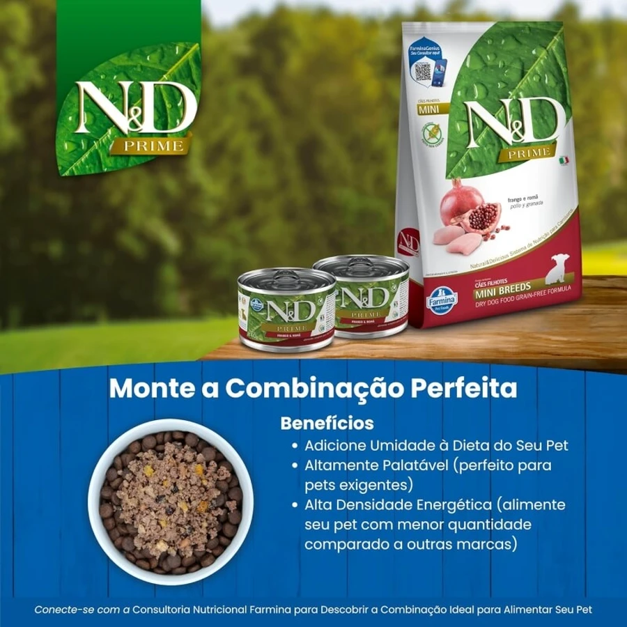 Farmina N&amp;d Prime Puppy Mini Kip en Granaatappel - Compleet voer voor puppy's en zogende honden, 140 g