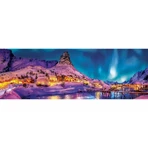 Clementoni Panorama: Noapte colorată peste Insulele Lofoten – puzzle de 1000 de piese