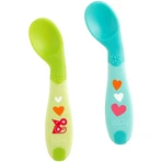 Chicco First Angled Spoon 8m+ Light Blue