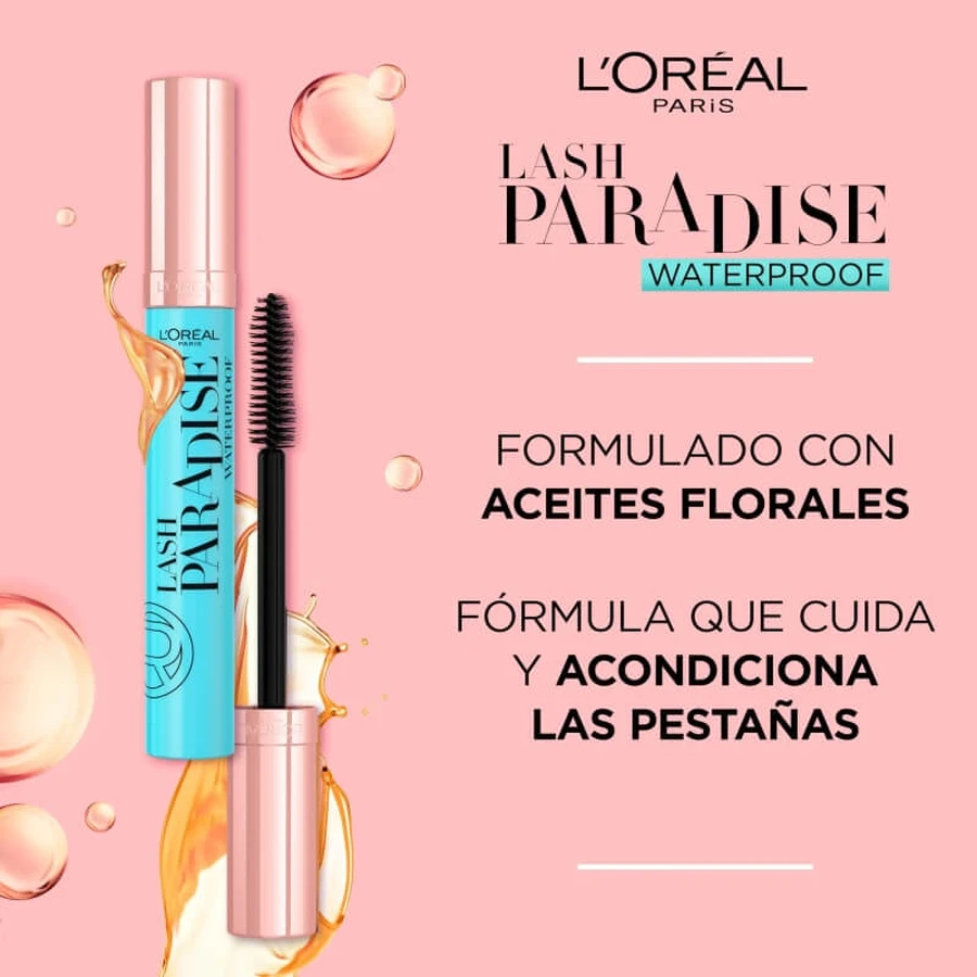 L'Oréal Paris Lash Paradise – Wasserfeste Volumen-Mascara, Schwarz