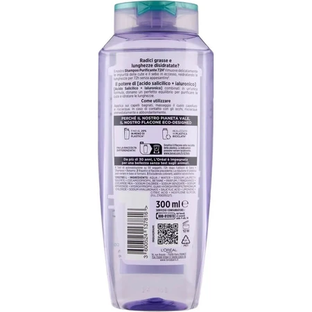 Elvive Hyaluronic Pure 72h – Reinigendes Shampoo 300 ml