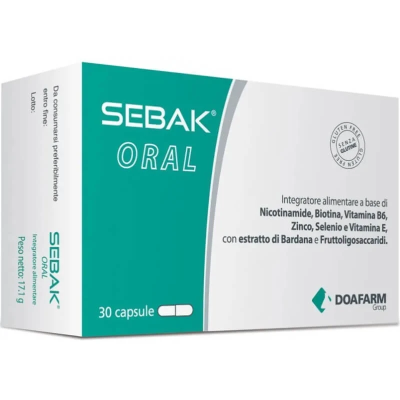 Sebak Oral 30 capsules - Voedingssupplement voor een gezonde huid