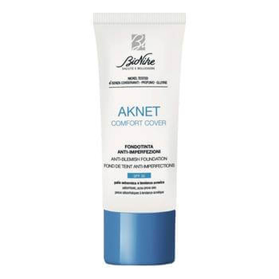 Aknet Comfort Cover 102 Base de maquillaje Sable para pieles acnéicas, 30ml, Bionike