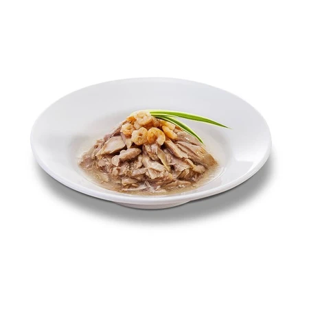 Cherie Hairball Tuna with Shrimp in Sauce - Complete Cat Food for Hairball Control, 80 g