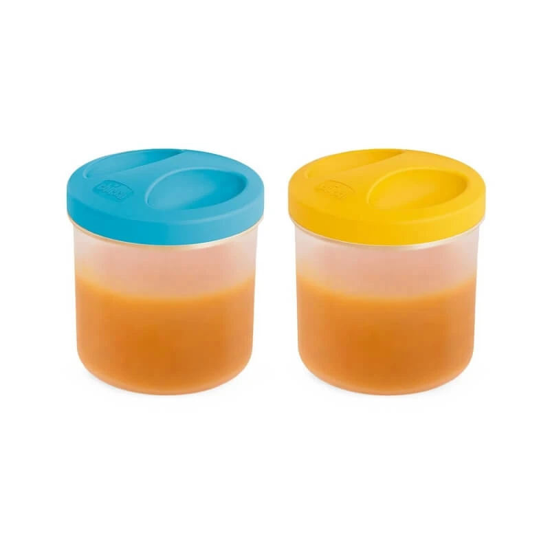 Chicco-potjes – 2 potjes voor babyvoeding voor een thermospotje van 250 ml