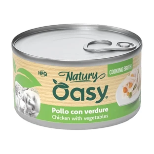 Oasy Wet Cat Natury Kip met groenten - Aanvullend voer voor volwassen katten, 85 g