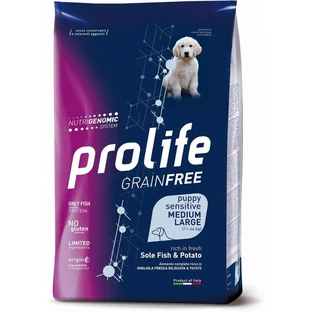 Prolife Grain-Free Puppy Sensitive Sole and Potatoes - Compleet voer voor gevoelige puppy's (middelgroot/groot), 2,5 kg